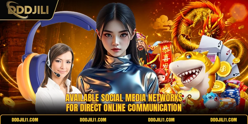 Available social media networks for direct online communication