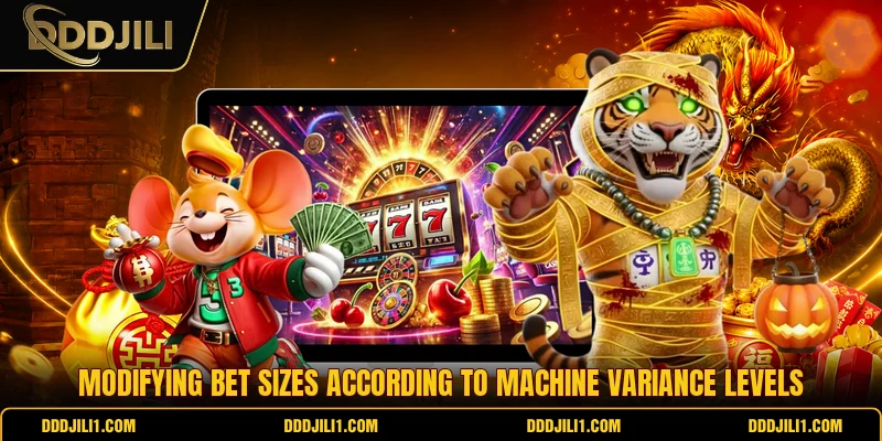 Modifying bet sizes according to machine variance levels