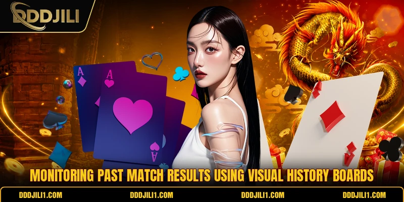 Monitoring past match results using visual history boards